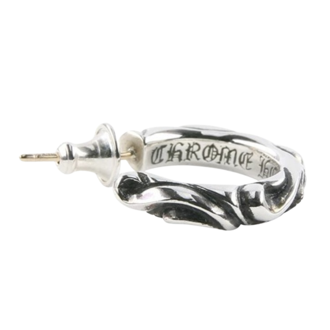 【新品未使用】Scroll Hoop Earring