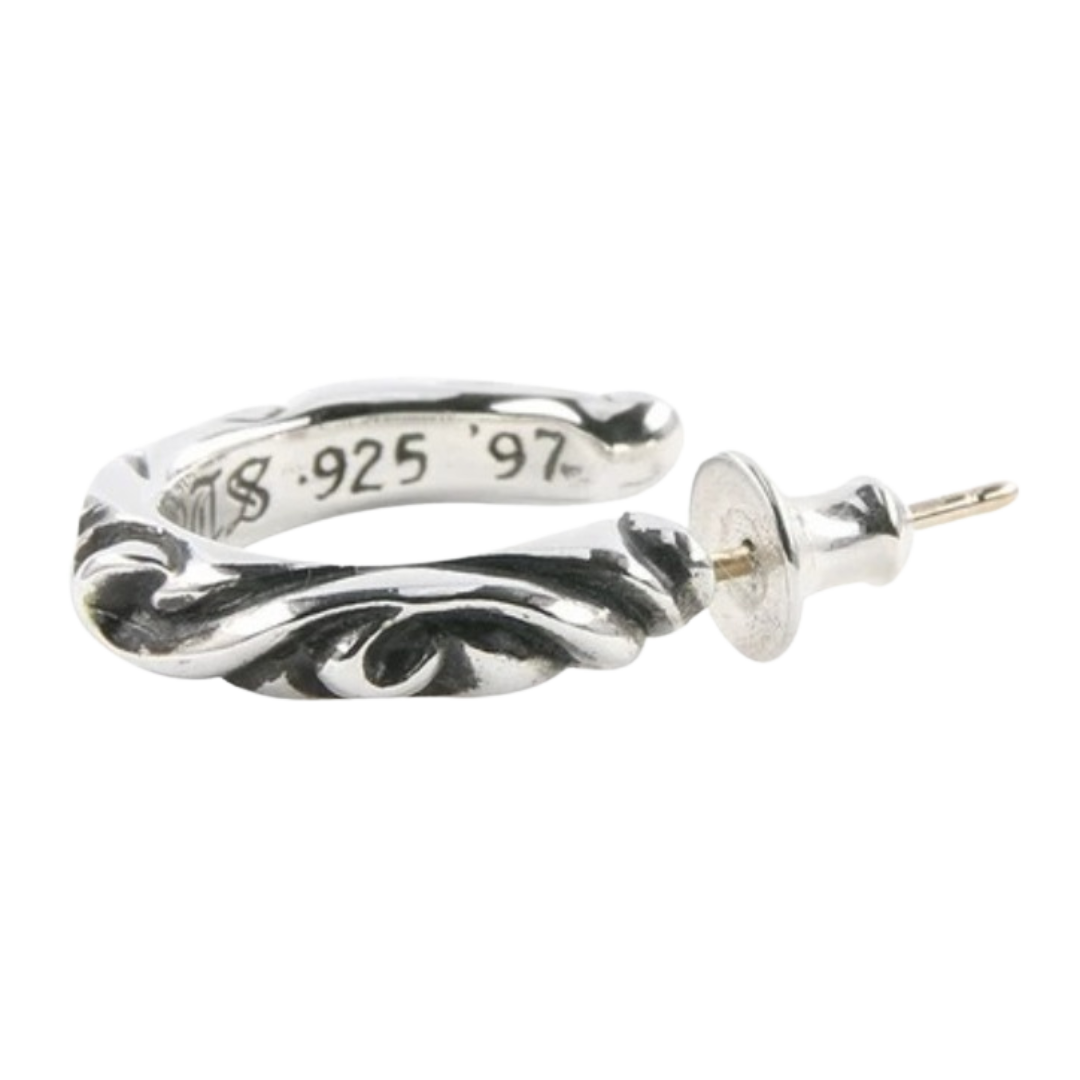 【新品未使用】Scroll Hoop Earring