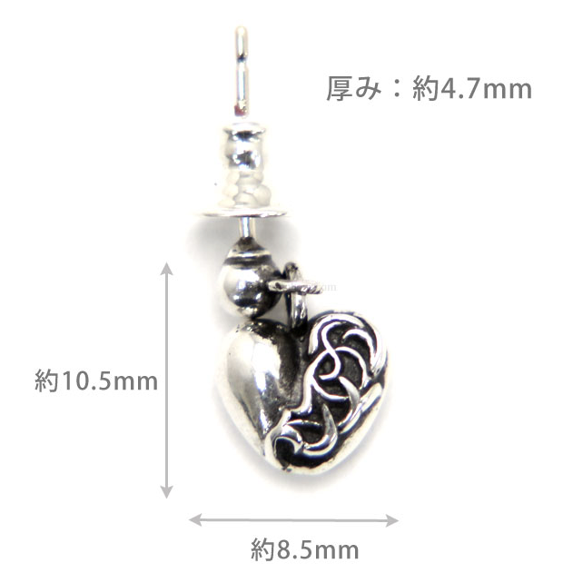 【新品未使用】Heart Drop Earring