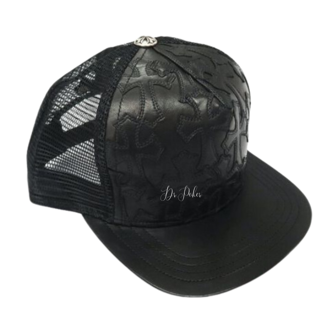 【新品未使用】Cemetery Cross Leather Stitched Trucker Hat