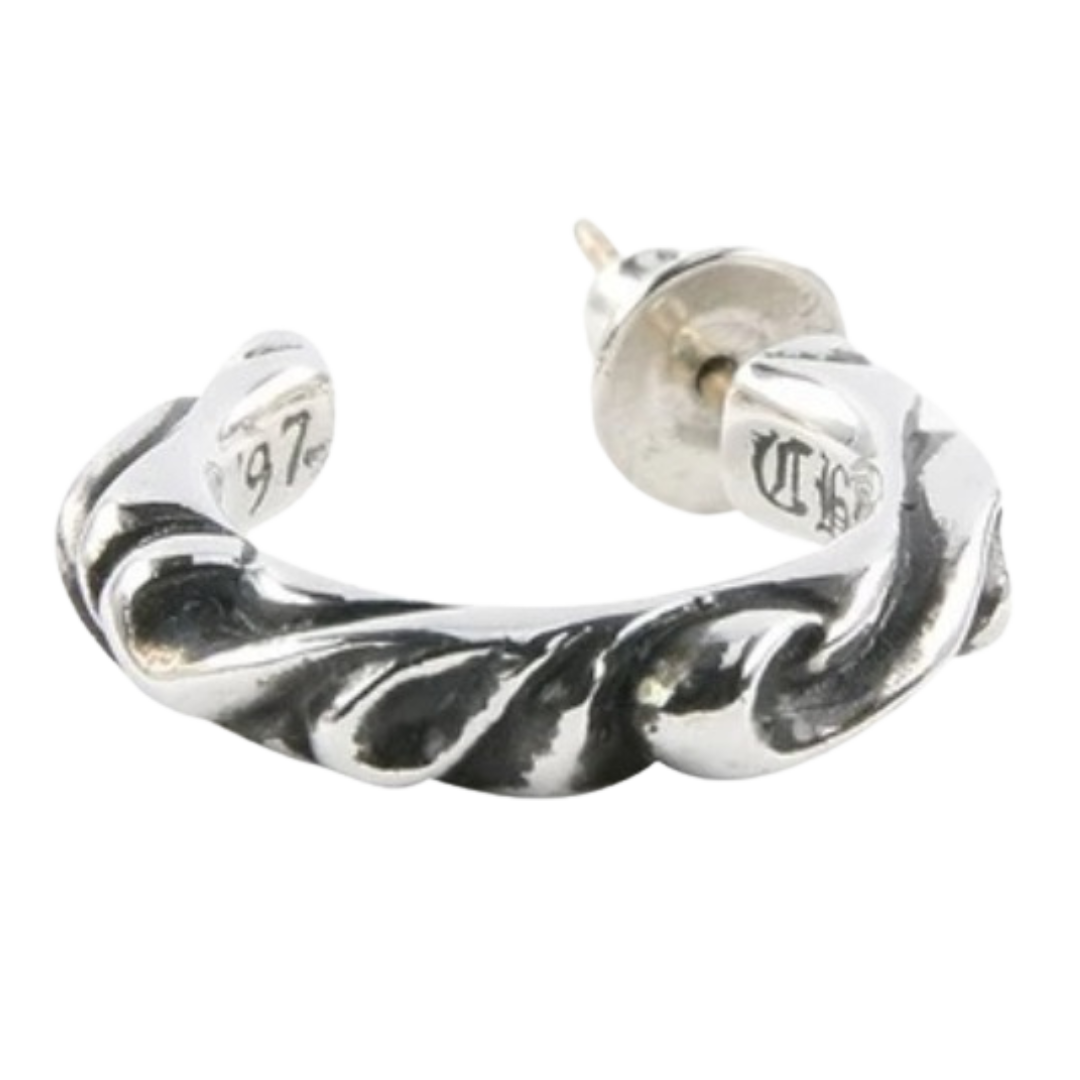 【新品未使用】Scroll Hoop Earring