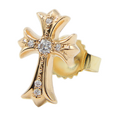 【新品未使用】CH Cross Gold Earring with Diamond