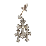 【新品未使用】3 CH Cross Gold Drop Earring