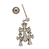 【新品未使用】3 CH Cross Gold Drop Earring